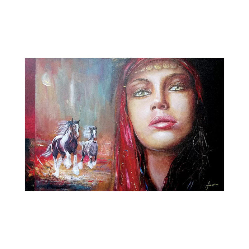 Gypsy Beauty by Sinisa Saratlic - Gallery-Wrapped Canvas Giclée on Canvas, 66.04 cm H x 45.72 cm W x 1.91 cm D, Canvas
