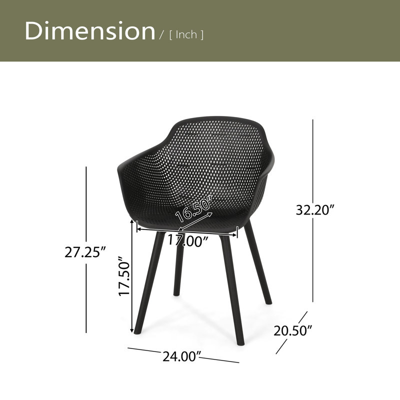 Chaise Lotus, Noir