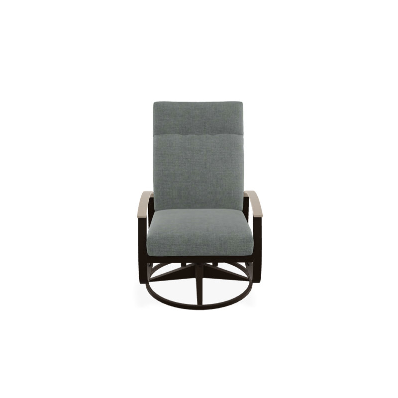 Belle Isle Outdoor Swivel Lounge Chair, Mineral Blue, Desert P60, Textured Kona