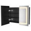 Armoire à pharmacie de salle de bain, armoire encastrée ou à surface éclairée-127967072-83296061