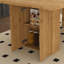 Table de salle à manger rectangulaire avec base de rangement-1672556770