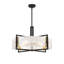 Luminaire suspendu 5 lumières Savoy House Hayward en noir mat avec accents laiton chaud-119771860-119771863