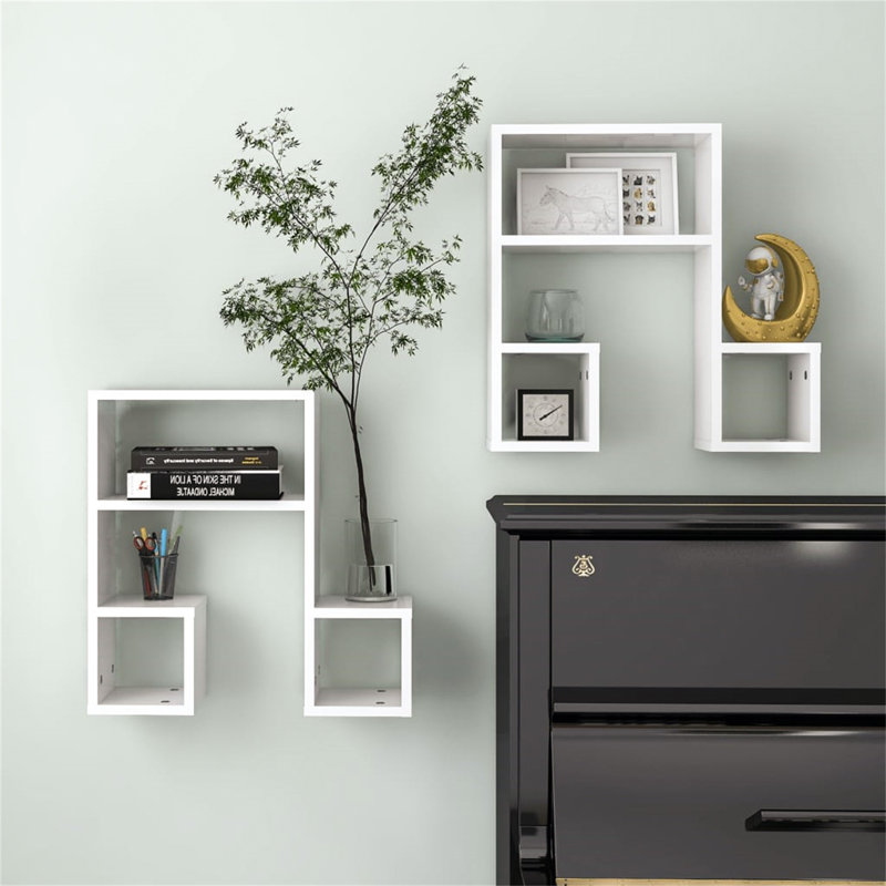Laiza 6 Piece Accent Shelf, Bright White