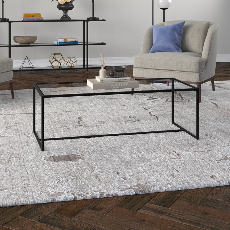Pico Sled Coffee Table, Clear/Blackened Bronze