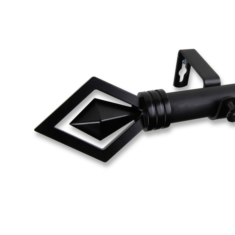 Tringle à rideaux simple Jervis Lenore, Noir