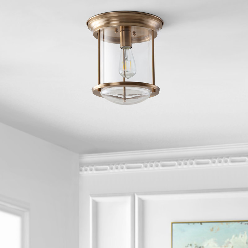 Plafonnier encastré 1 lumière 10,25 po Cazares, Laiton doré