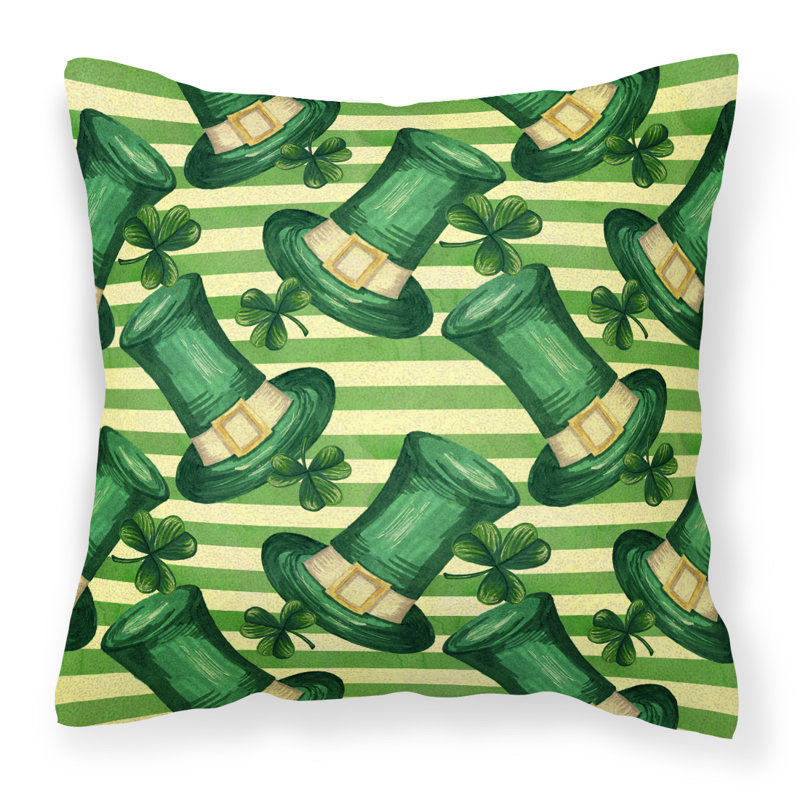Coussin décoratif extérieur leprechan hat de la journée aquarelle st patrick, 18 po x 18 po