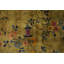 Antique Art Deco Room Size Wool Fuschia, Olive Rug