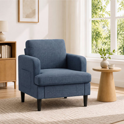 Fauteuil d'appoint rembourré de 29 po de largeur avec fauteuil de rangement latéral