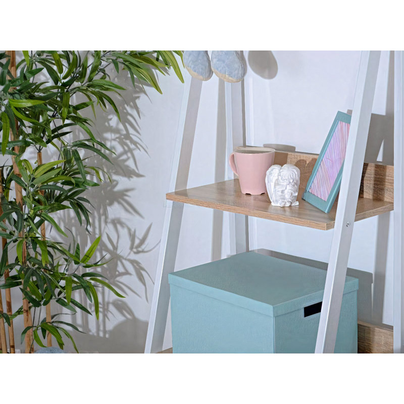 Hillit 146.5cm H x 52cm W Steel Ladder Bookcase