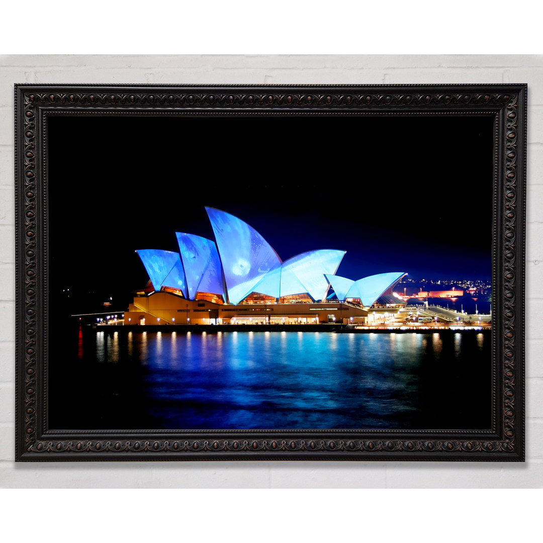 Sydney Opera House Night Glow - Einzelner Bilderrahmen Kunstdrucke