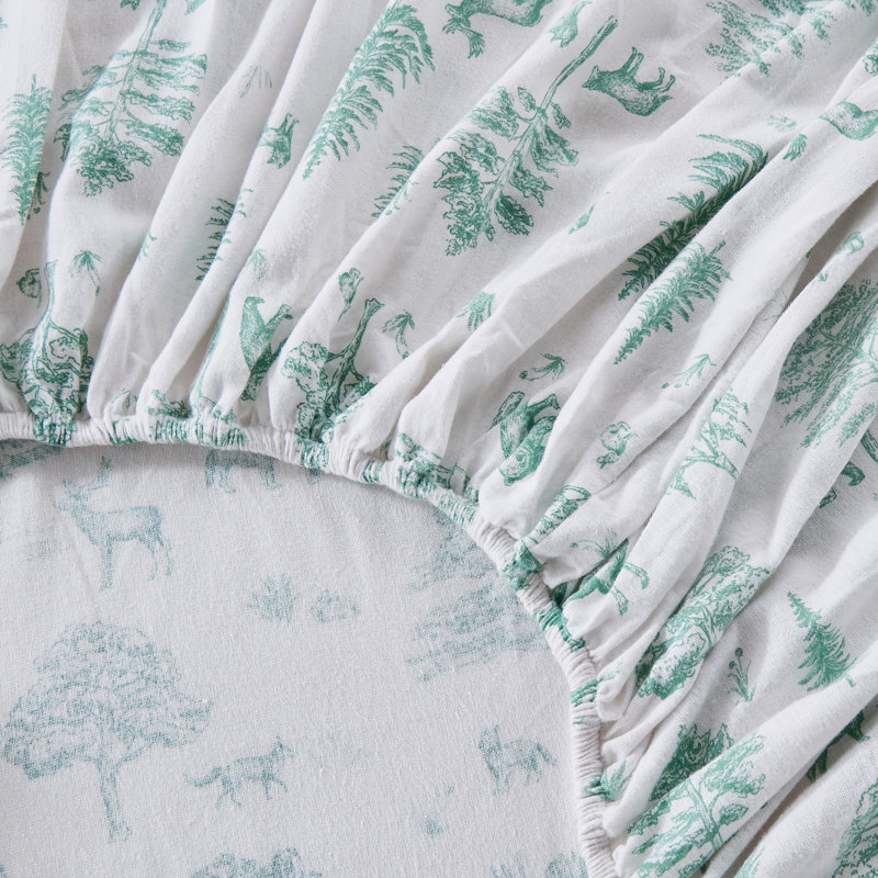 Ensemble de draps 100% flanelle de coton, Très grand avec deux taies d'oreiller, New Snowflake