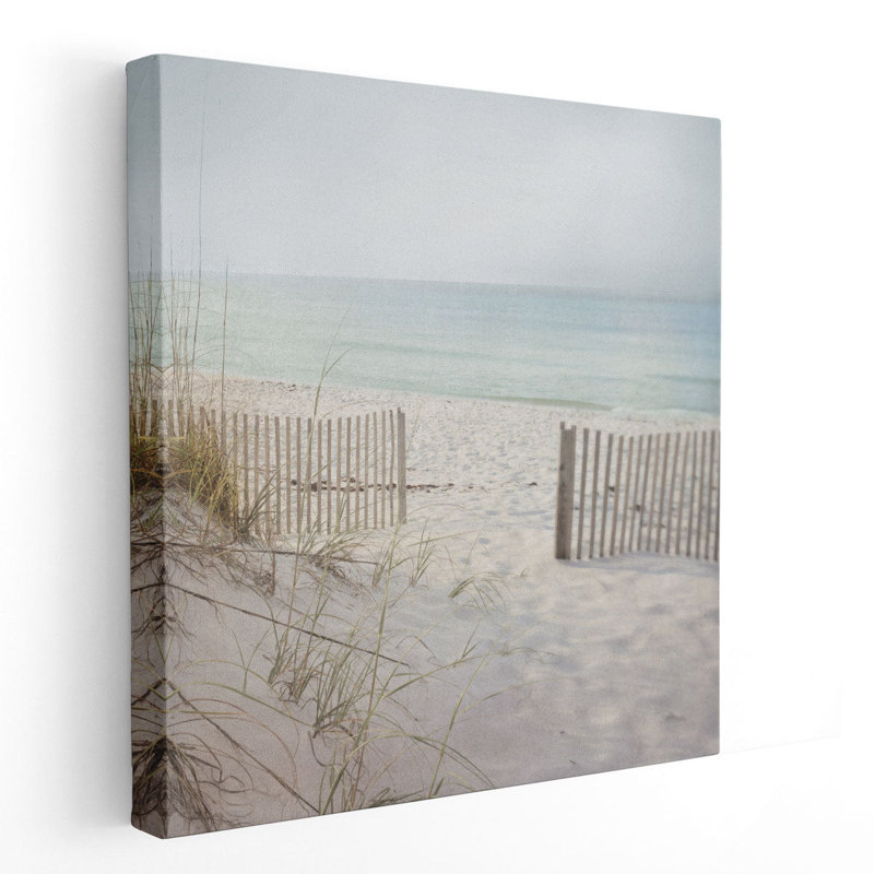 Beach Fence - reproduction d'art sur toile, H 12 po x l 12 po