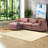 Spacious Modular Sectional, Pink Chenille, Comfortable L Shape Sofa For Home