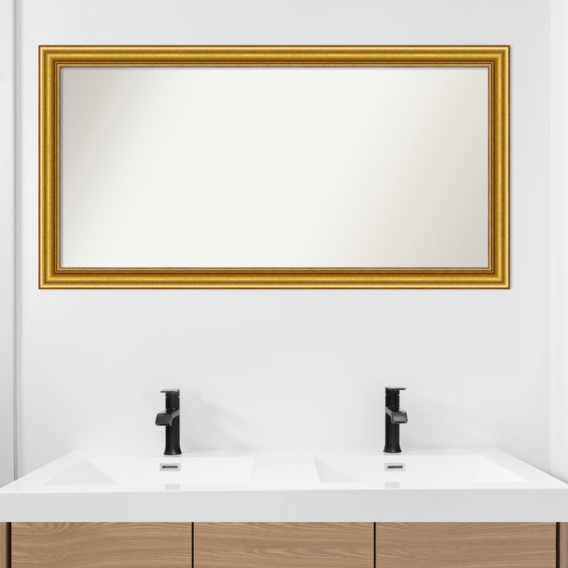 Townhouse Gold Non-Beveled Bathroom Wall Mirror, 23,75 po x 45,75 po