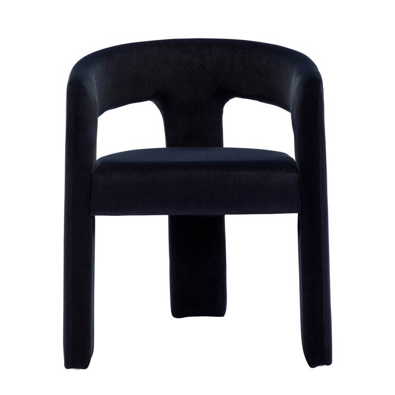 Ensemble de salle à manger moderne, Blanc, Noir, 5 pièces: table, 4 chaises