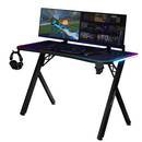 X Rocker Lumio Gaming Desk With 3 Sided App Controlled LED Lighting, 75cm H x 140cm W x 60cm D
