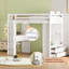 Lit mezzanine simple blanc avec plusieurs fonctions - DEL, tablettes, rangement supplémentaire de style bureau-1491839437-1491839439