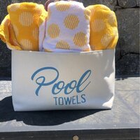 A Southern Bucket Towels Canvas Storage Basket