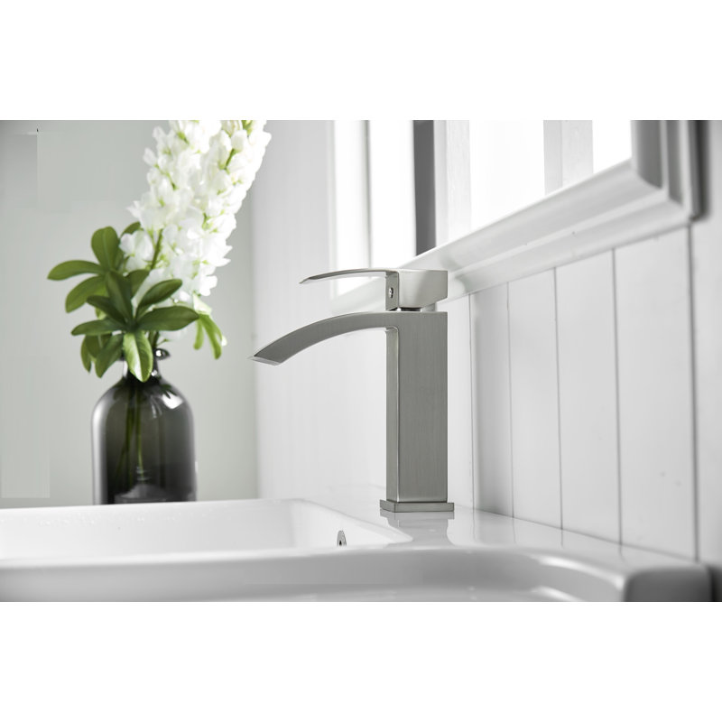 Robinet de salle de bain à un trou, Nickel brossé