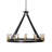 6 - Light Fabric Wagon Wheel Chandelier-635952647