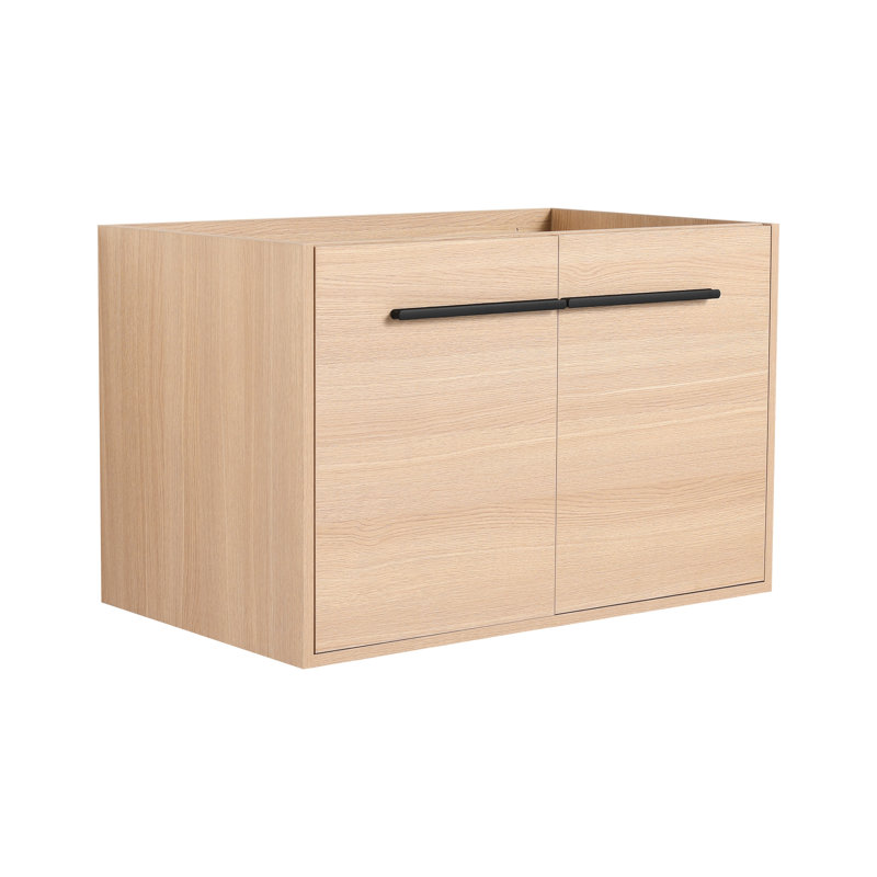 Meuble-lavabo de 30 pouces - chêne avec lavabo à poser en résine, armoire 2 portes, durabilité, lavabo de 61,3 lb de conception américaine