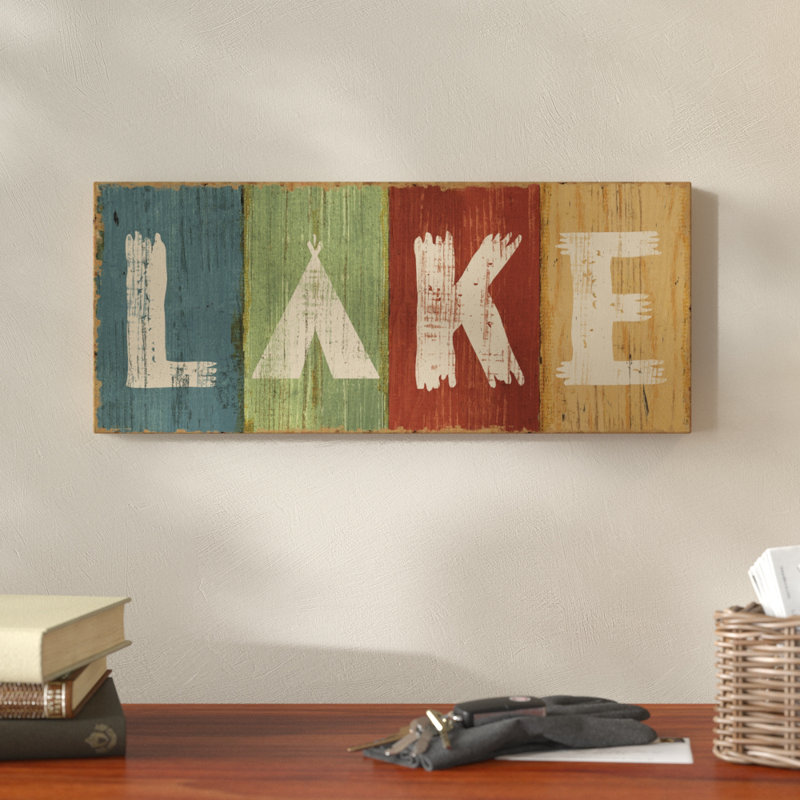 « lake preproduction v », reproduction d’art sur toile tendue, H 8 po x l 19 po x P 2 po