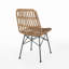Chaises de salle à manger modernes en métal et rotin Modern-1084658003