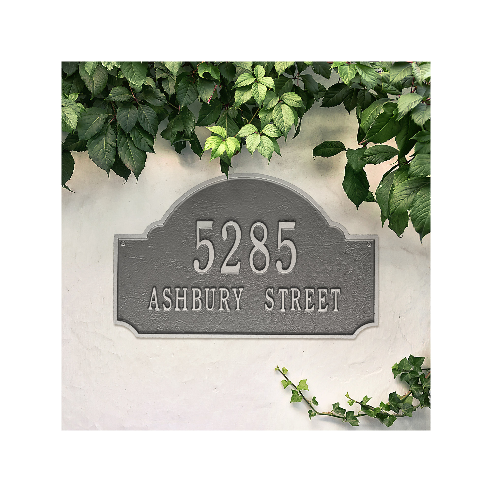 2-Line Wall Mount, Pewter/Silver, Yes