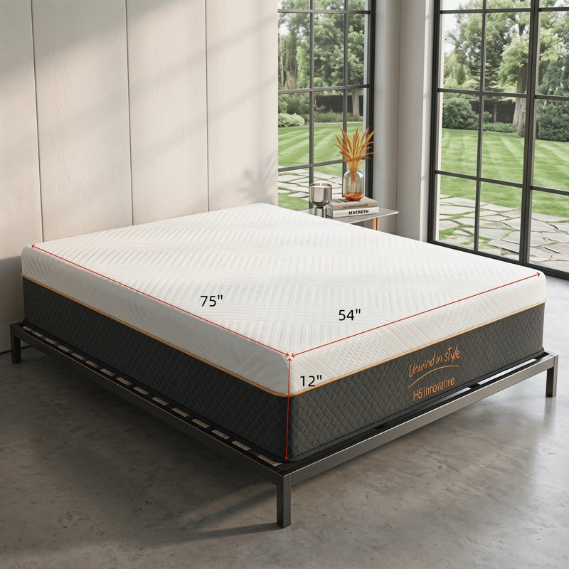 12 Inch Hybrid Mattress, 12", King