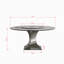 Ensemble de table de salle à manger ronde en pierre frittée avec base de sablier en acier inoxydable - Table de cuisine de luxe moderne d'aspect marbre pour 4-6, surface résistante aux égratignures et à la chaleur - (seulement la table)