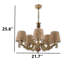 Lustre 5 lumières à abat-jour traditionnel en tissu-523835724-523835725
