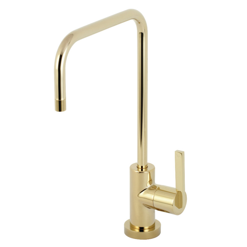Kingston Brass Continental Single-Handle 1-Hole Deck Mount Water Filtration Faucet, Polished Brass