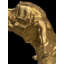 Sculpture de chien doré, un chef-d'œuvre italien fait à la main en laiton et bronze