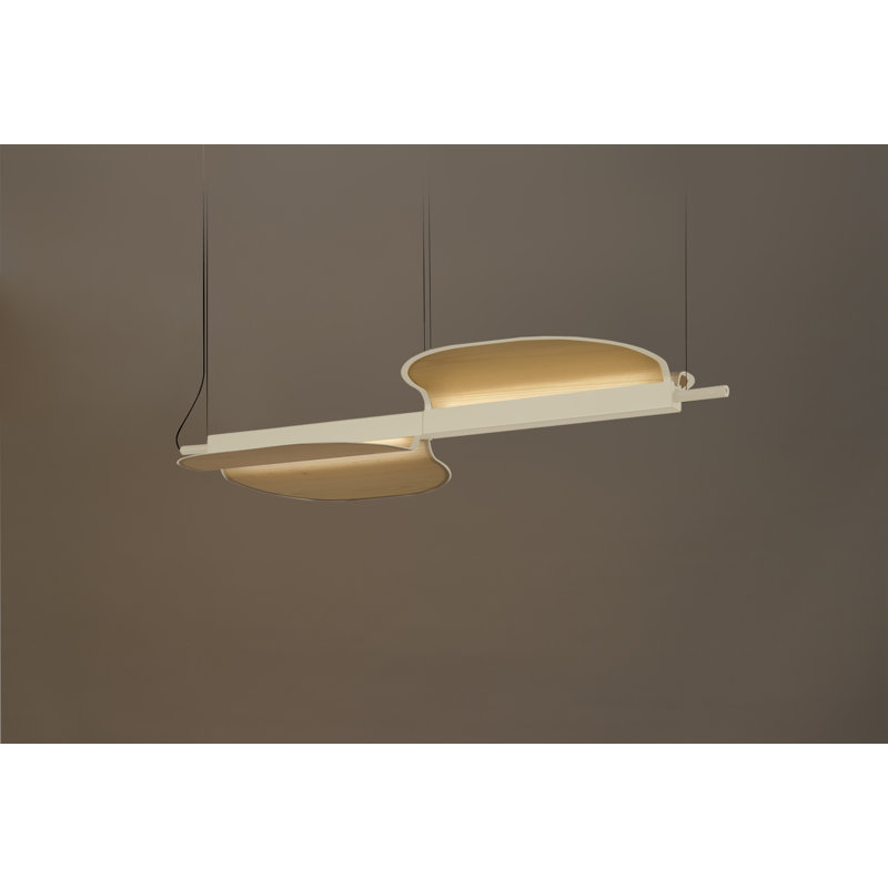 Omma 2 - Light LED Pendant, Natural Beech, Gold