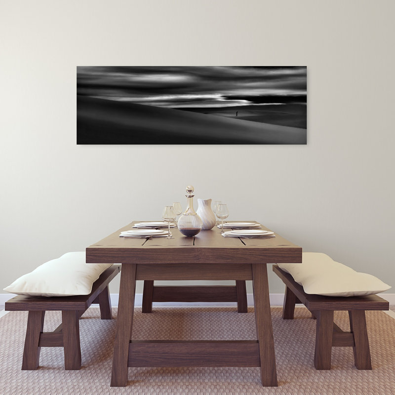 «Dramatic Desert Solitude Dramatic Minimalist Peaceful Landscape», art mural, H 16 po x l 48 po