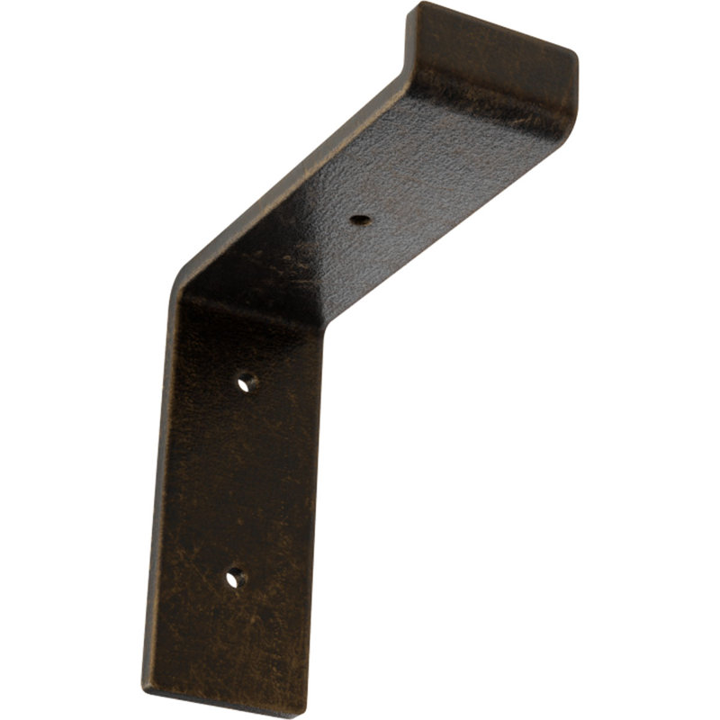 Support de tablette en acier l 2 po x P 6 po x H 6 1/4 po, H 6 po x l 2 po x P 6 po, Laiton antique