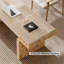 Bureau 78,74 po Mid-Century naturel avec placage en grain de bois et plateau en pierre frittée, bureau et bureau-130043821-130043824