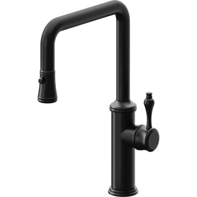 Davoli Pull-Down Kitchen Faucet with Button Sprayer - Quad Spout