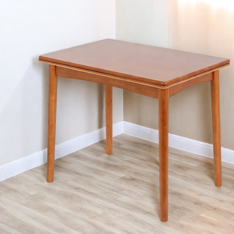 Extendable Solid Rubber Wood Dining Tables (table only, no chairs, complete with top and legs) Modern for Small Kitchen