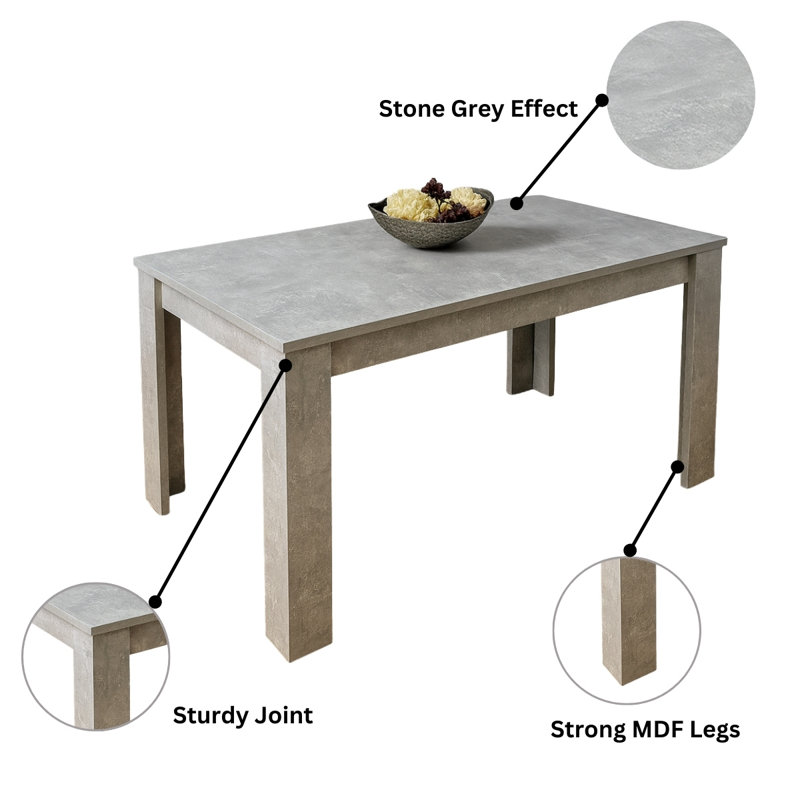 4 - Person Dining Set, 75cm H x 80cm W x 117cm D