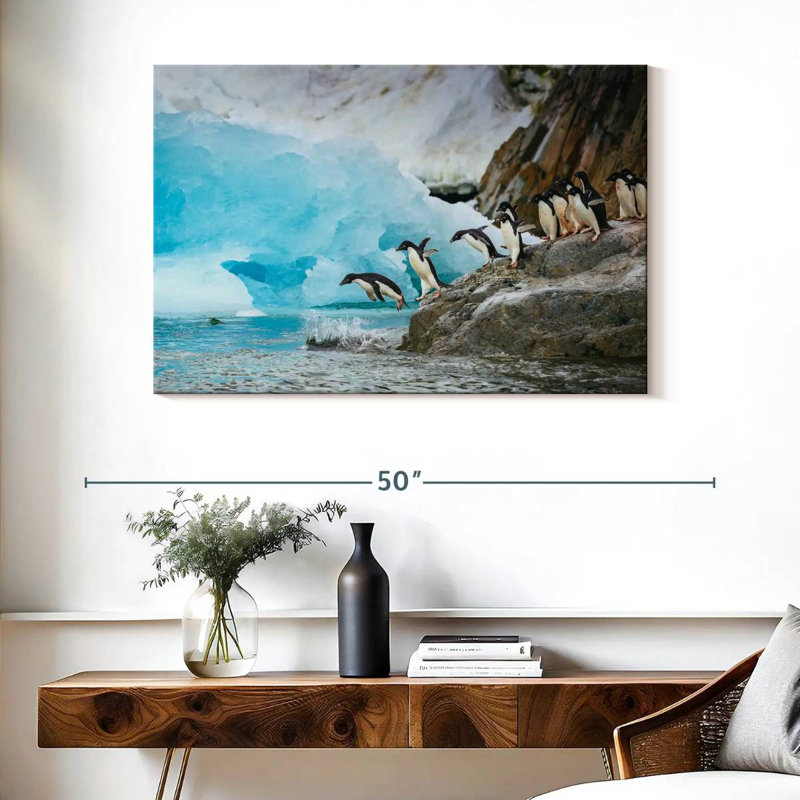 Brampt Diving Penguins, 26" H x 39" W