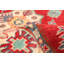 Tapis unique en laine noué à la main rouge Gazni des années 2010 de 4 pi 1 po x 6 pi Qaiden