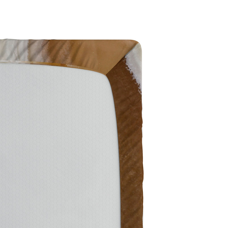 Microfiber Striped Fitted Sheet, Twin XL Fitted Sheet, Beige Abstract