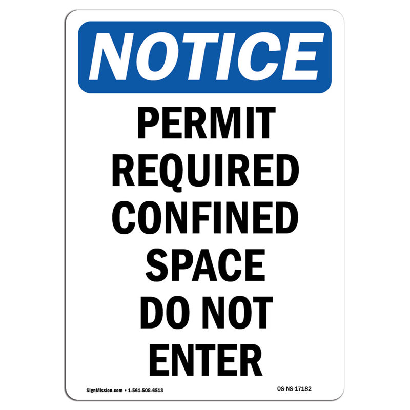 Permis requis pour les espaces clos
