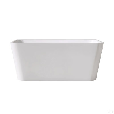 Baignoires autoportantes rectangulaires blanches en acrylique