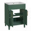 Meuble-lavabo de 24 pouces avec lavabo en céramique intégré, rangement spacieux et assemblage facile pour les petites et moyennes salles de bain