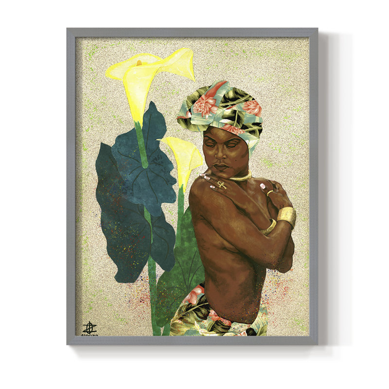 «Woman Strong II», reproduction encadrée - bois massif, Gris, H 10 po x l 8 po