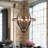 24" 6 - Light Dimmable Geometric Chandelier