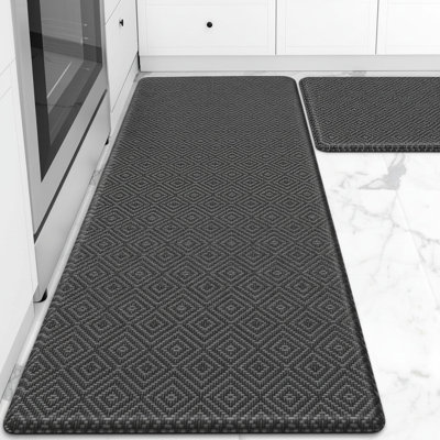 Ensemble de 2 tapis de cuisine coussinés anti-fatigue